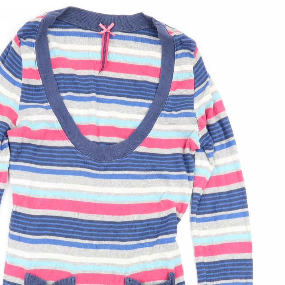 NEXT Womens Multicoloured Striped  Basic T-Shirt Size 10