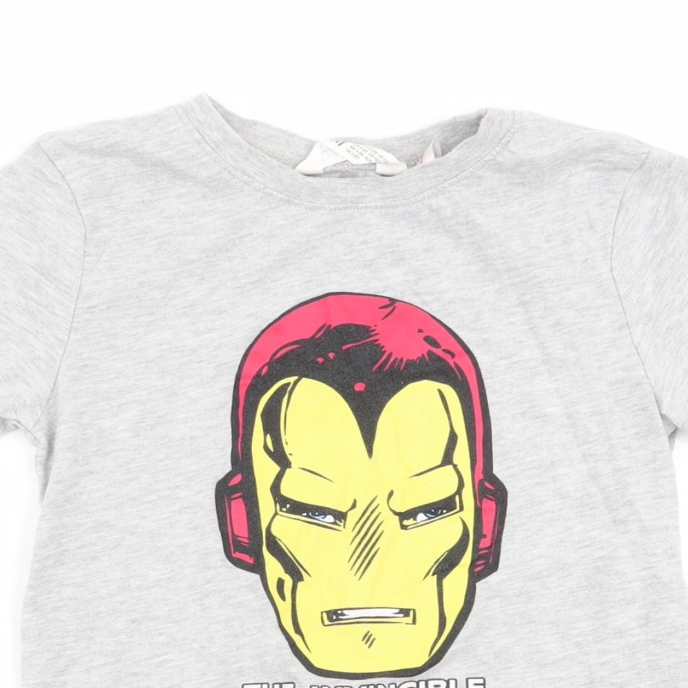 H&M Boys Grey   Basic T-Shirt Size 6-7 Years