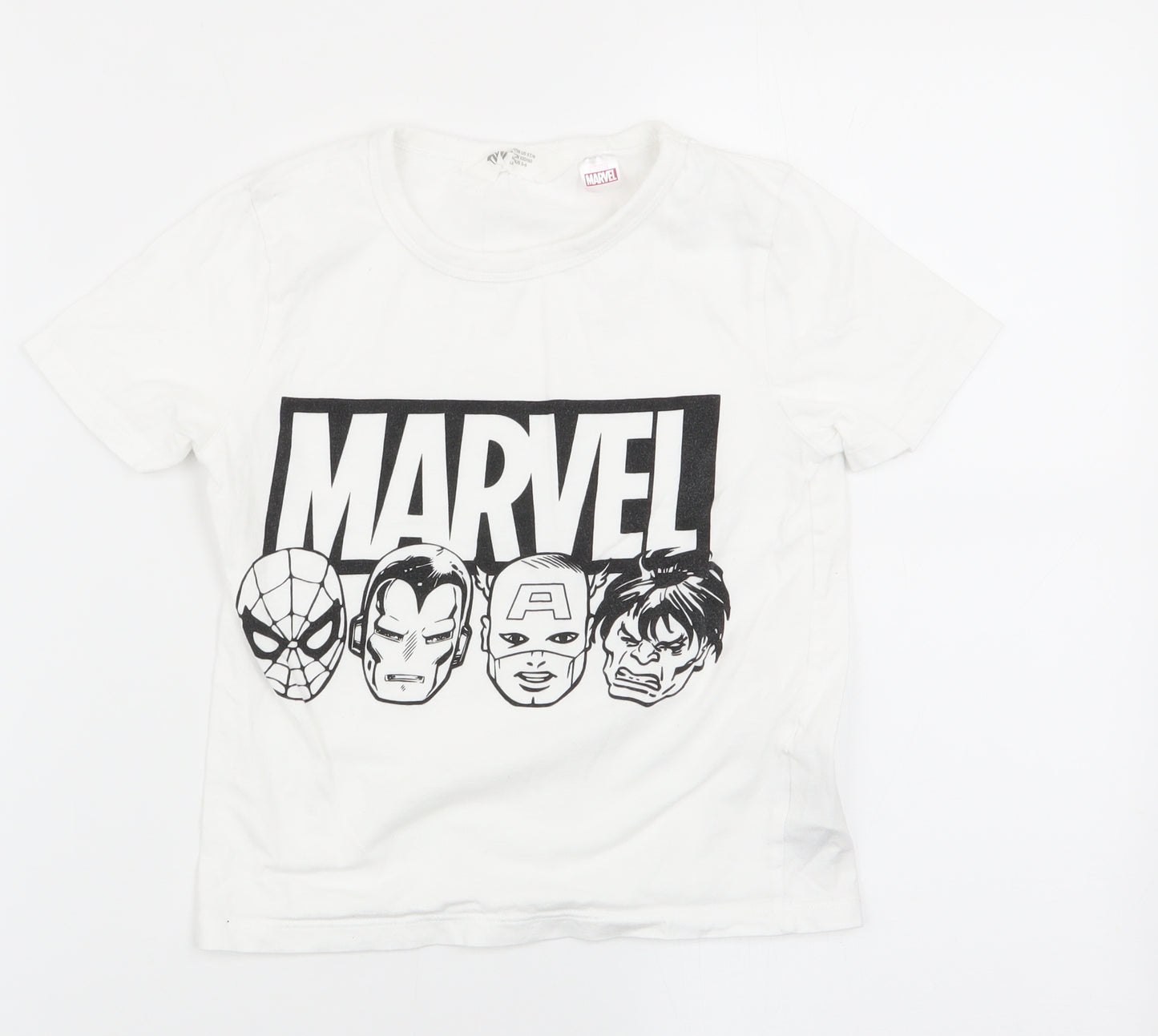 H&M Boys White   Basic T-Shirt Size 4-5 Years
