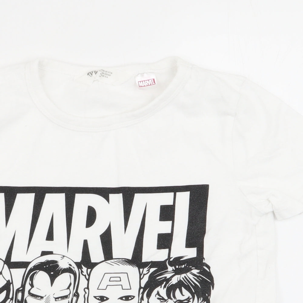 H&M Boys White   Basic T-Shirt Size 4-5 Years