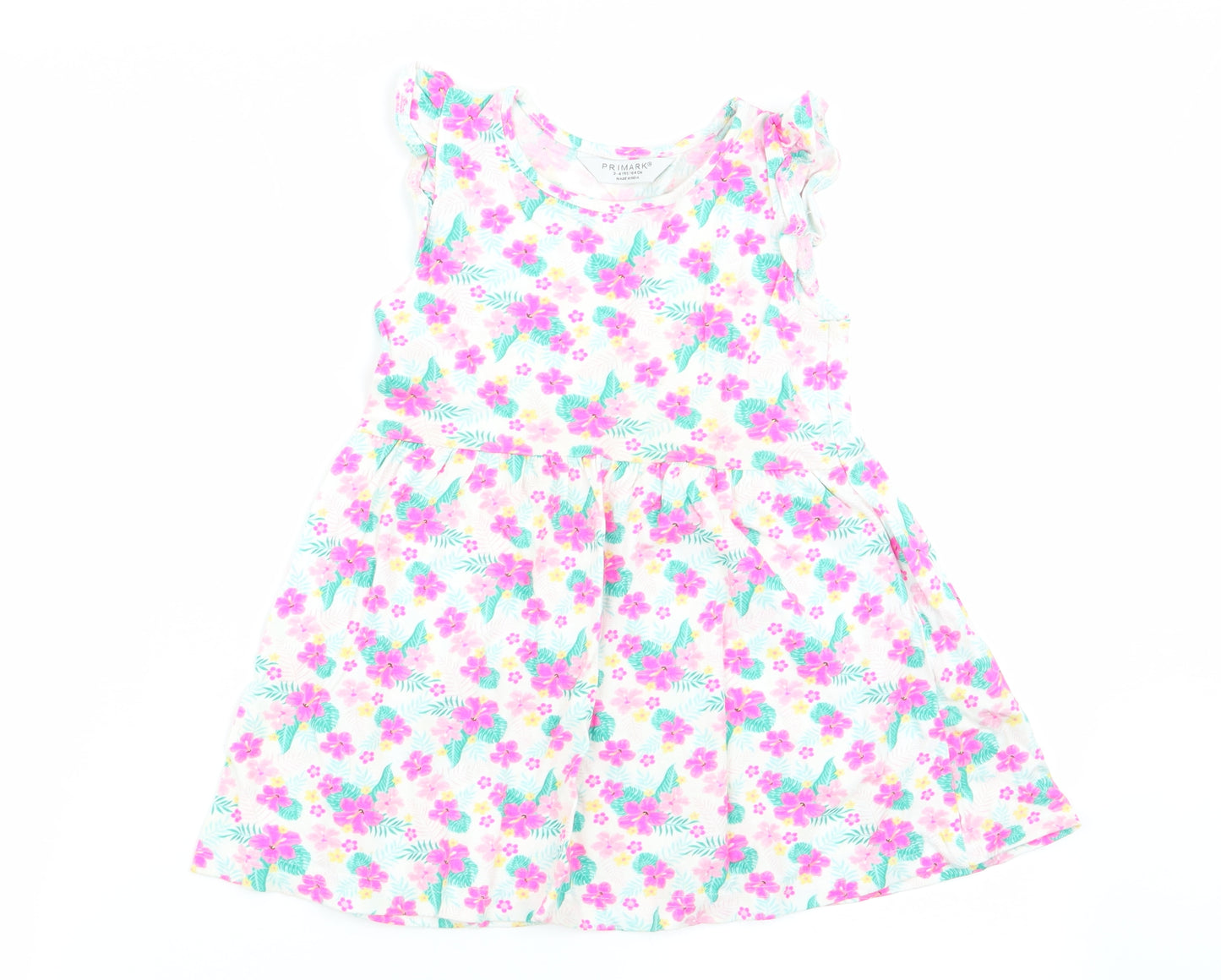 Primark Girls Multicoloured Floral  Fit & Flare  Size 3-4 Years