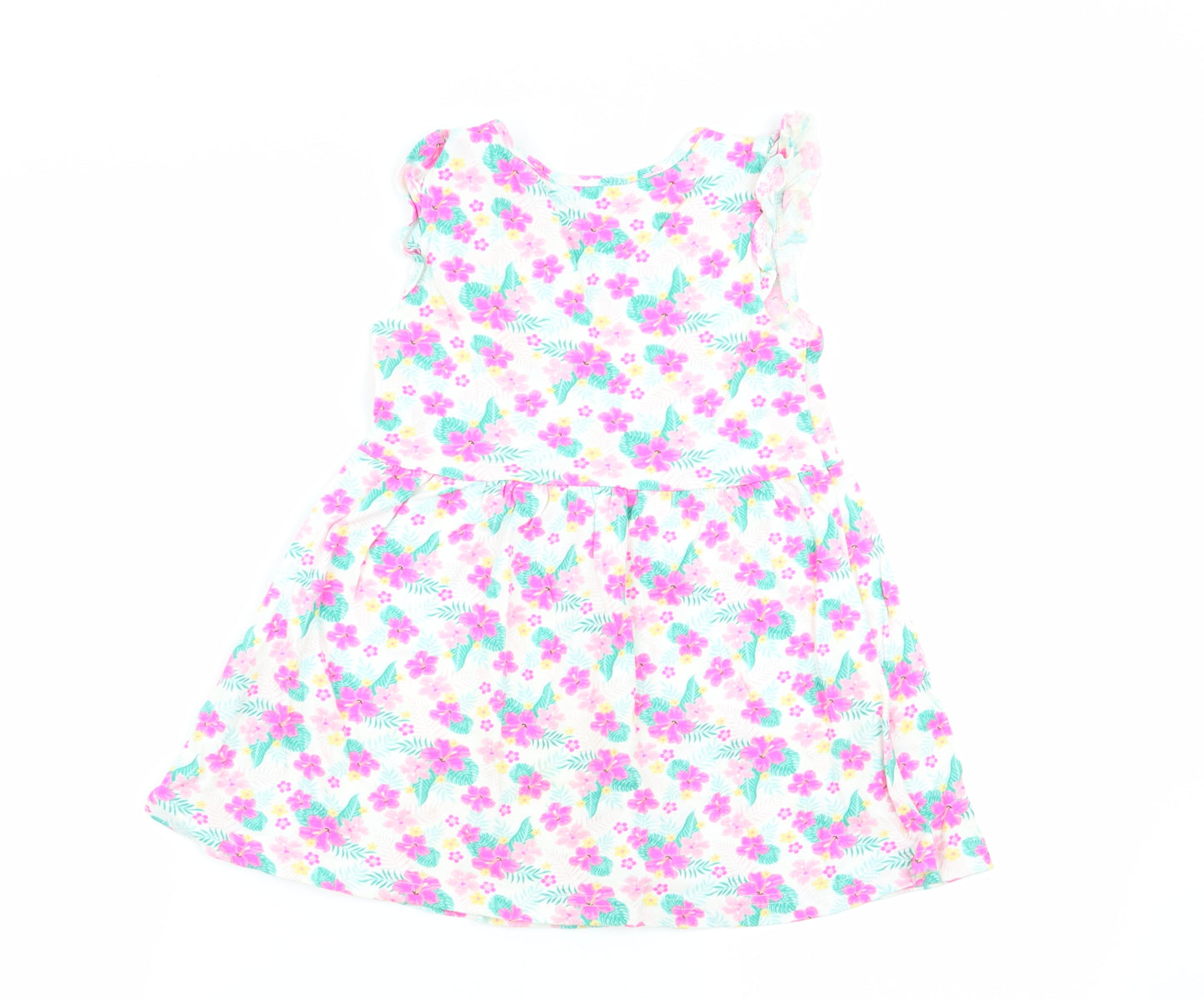 Primark Girls Multicoloured Floral  Fit & Flare  Size 3-4 Years