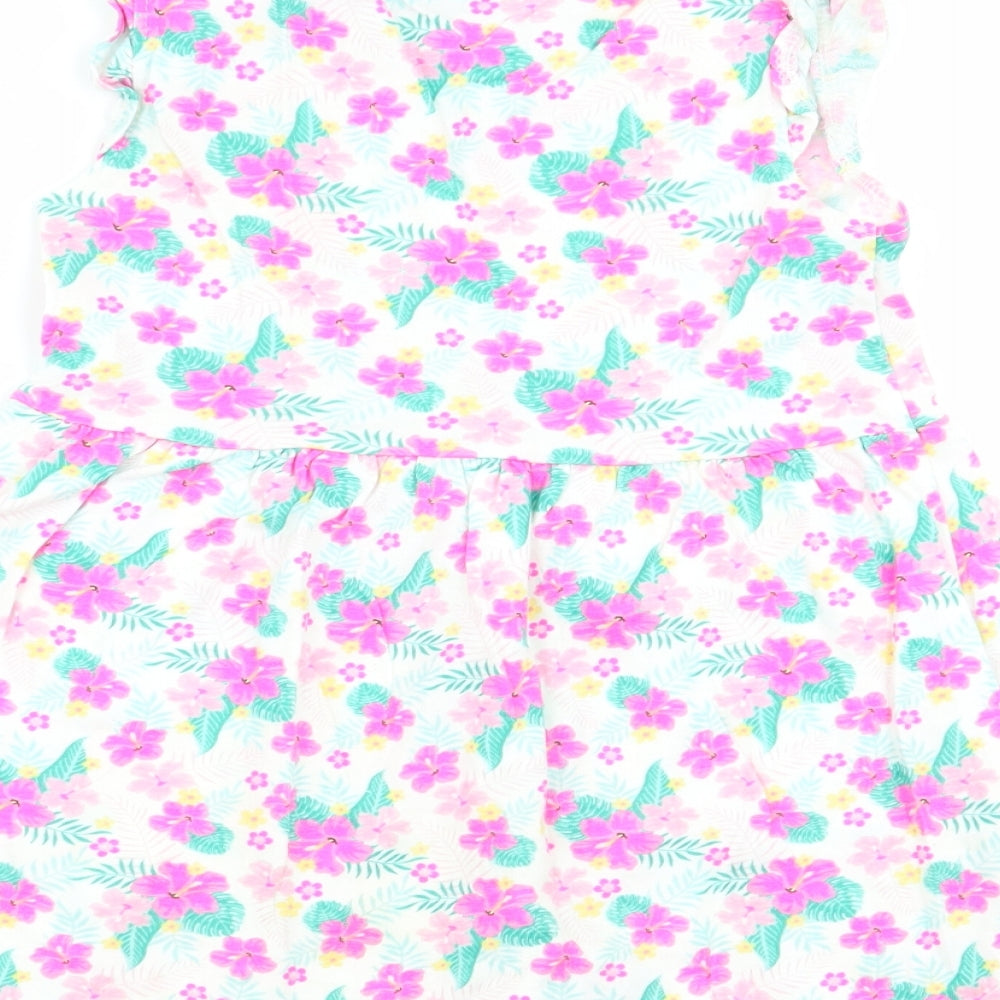 Primark Girls Multicoloured Floral  Fit & Flare  Size 3-4 Years