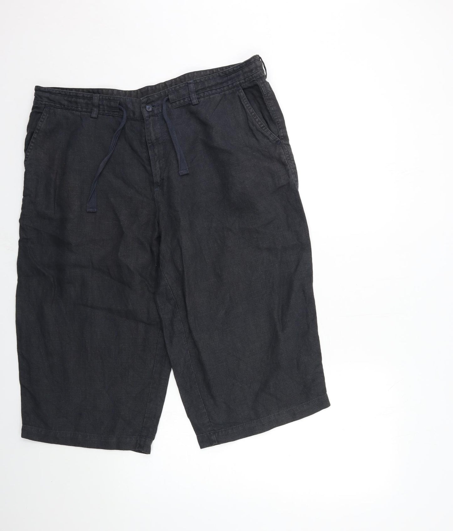 John Lewis Mens Blue   Cropped Trousers Size 40 in L20 in