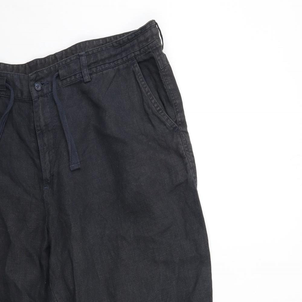 John Lewis Mens Blue   Cropped Trousers Size 40 in L20 in