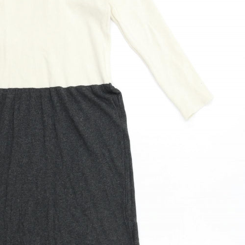 Mango Womens Grey  Knit Jumper Dress  Size M