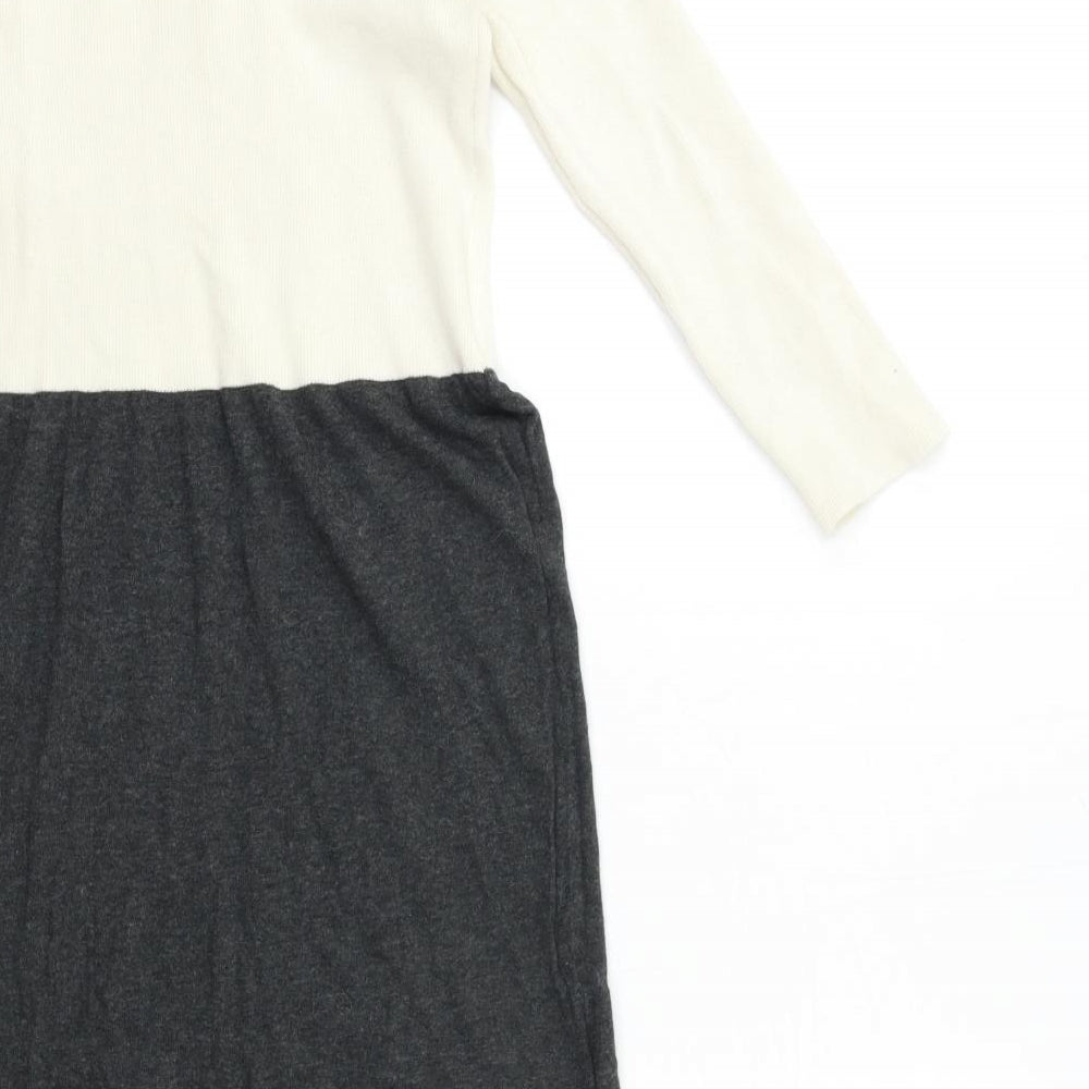 Mango Womens Grey  Knit Jumper Dress  Size M
