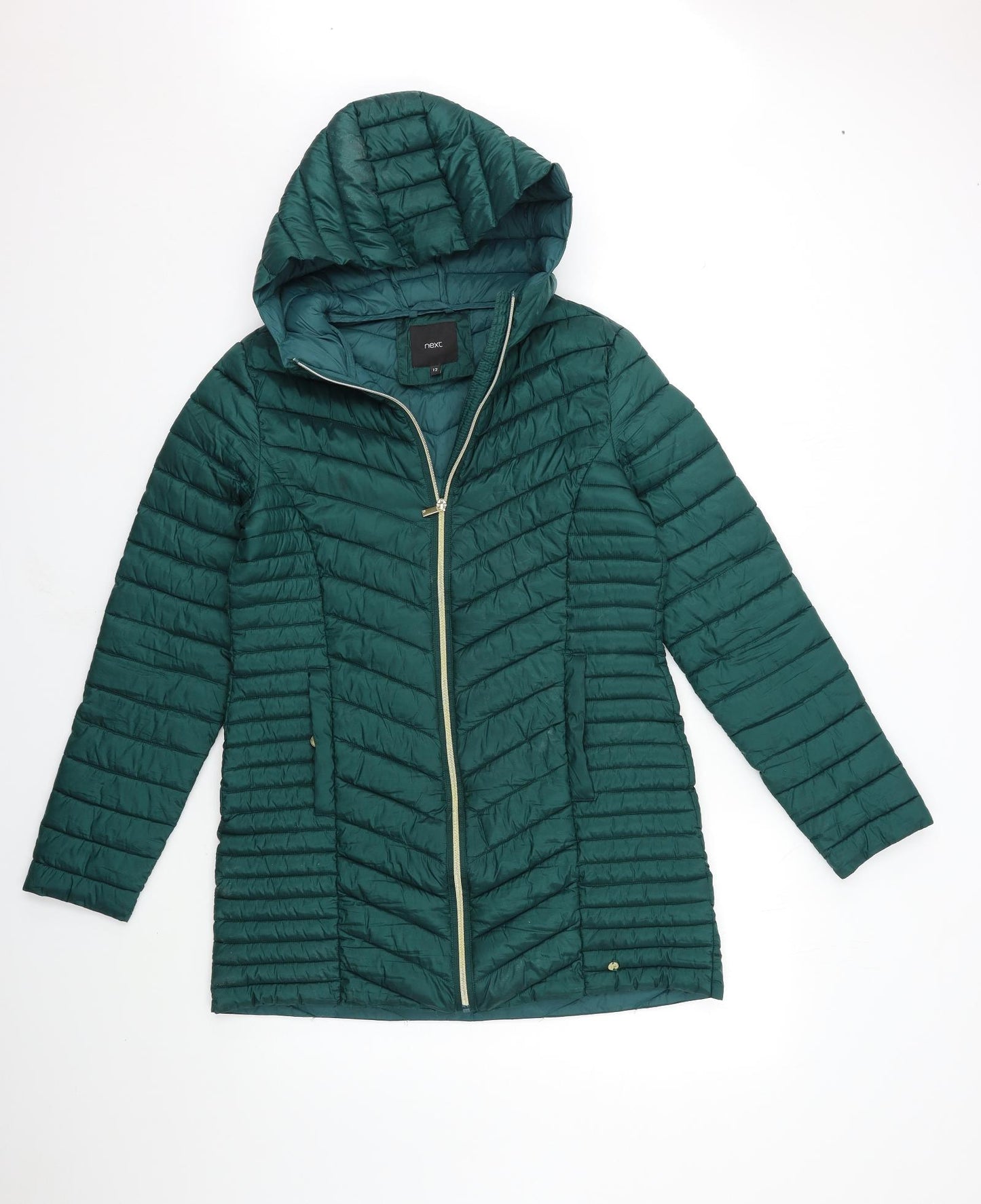 NEXT Womens Green   Puffer Jacket Coat Size 12