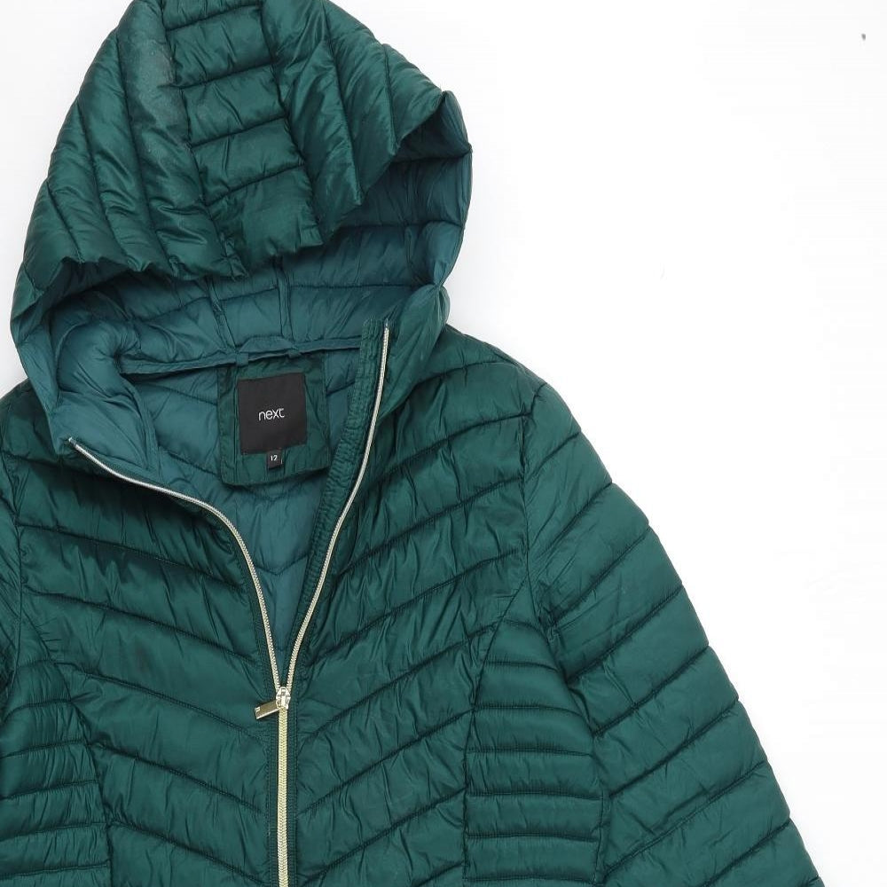 NEXT Womens Green   Puffer Jacket Coat Size 12
