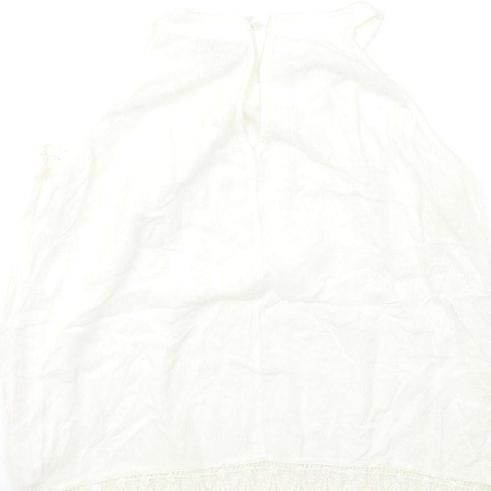 River Island Womens White   Basic Tank Size 10