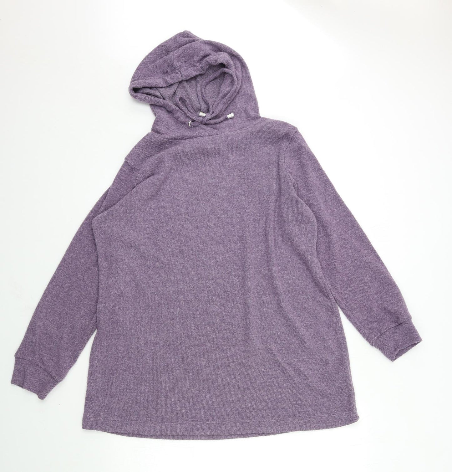 TU Womens Purple  Fleece Pullover Hoodie Size 16
