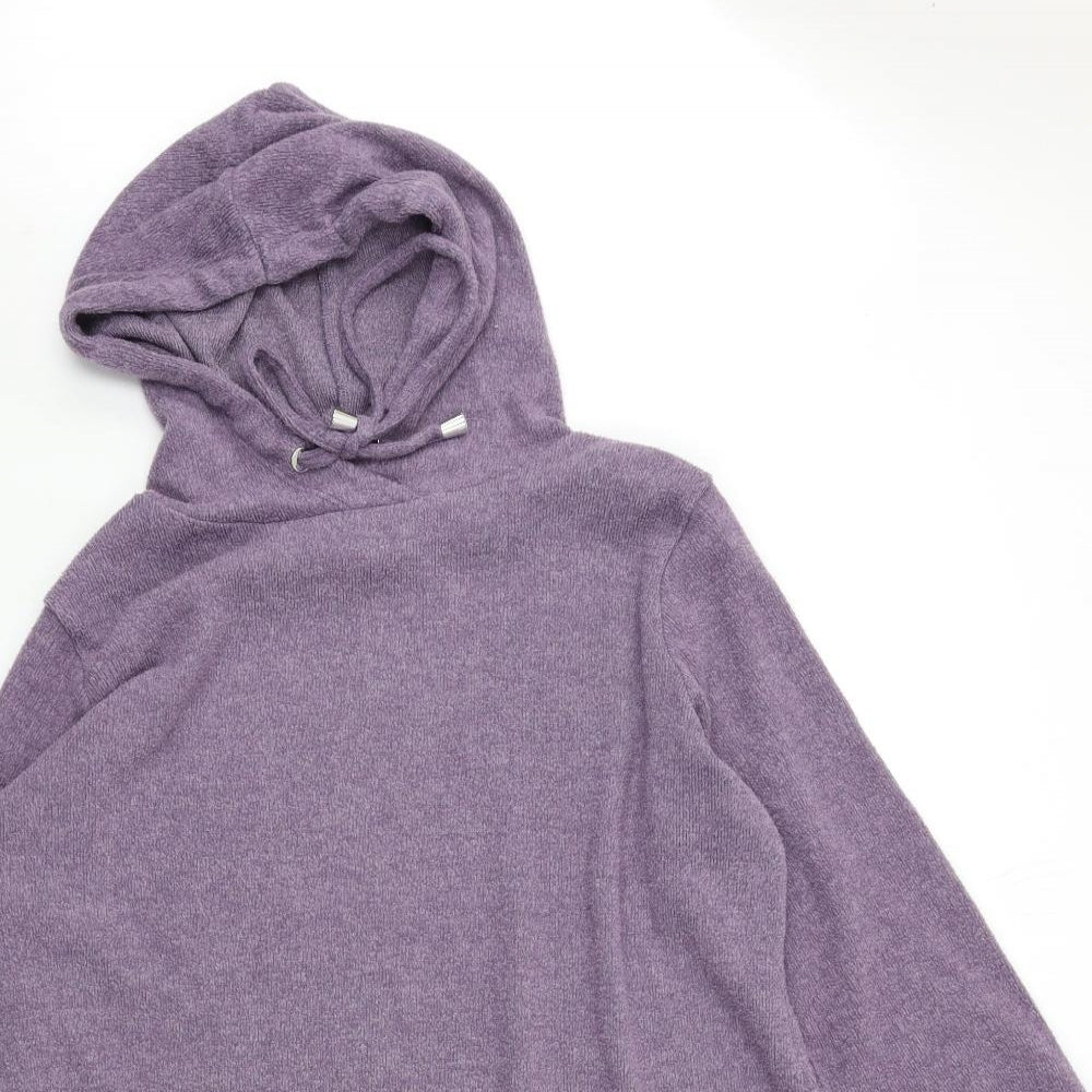 TU Womens Purple  Fleece Pullover Hoodie Size 16