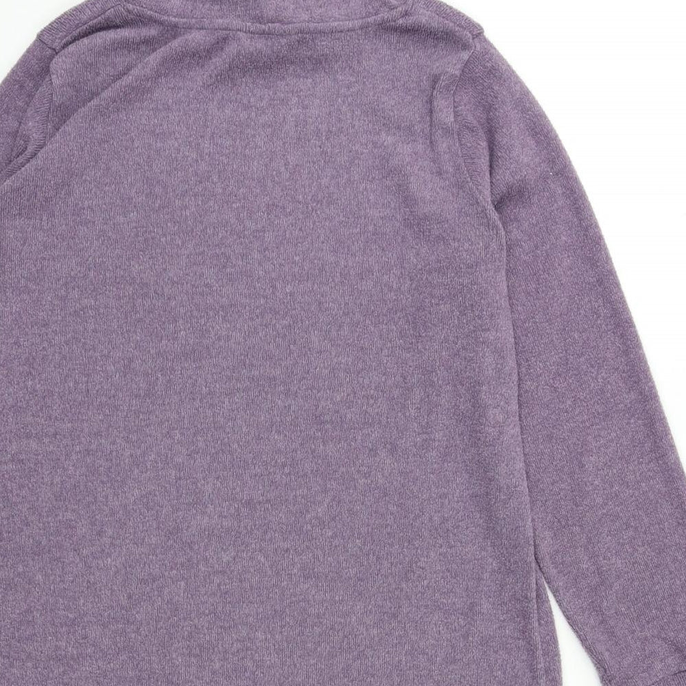 TU Womens Purple  Fleece Pullover Hoodie Size 16