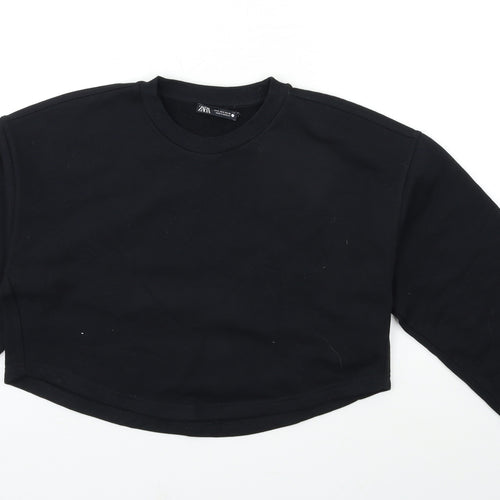 Zara Womens Black   Pullover Sweatshirt Size S