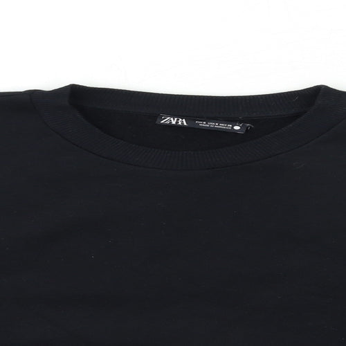 Zara Womens Black   Pullover Sweatshirt Size S