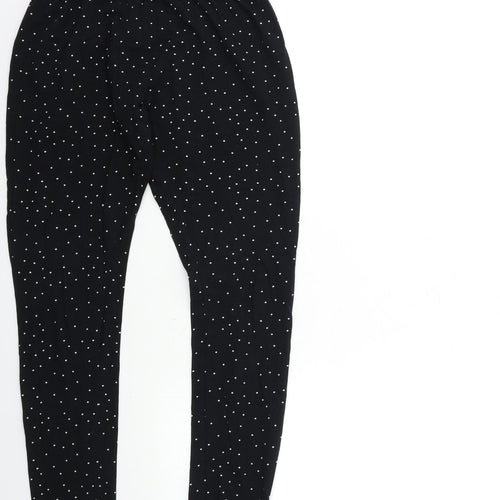 Boux Avenue Womens Black Polka Dot  Top Pyjama Pants Size 12