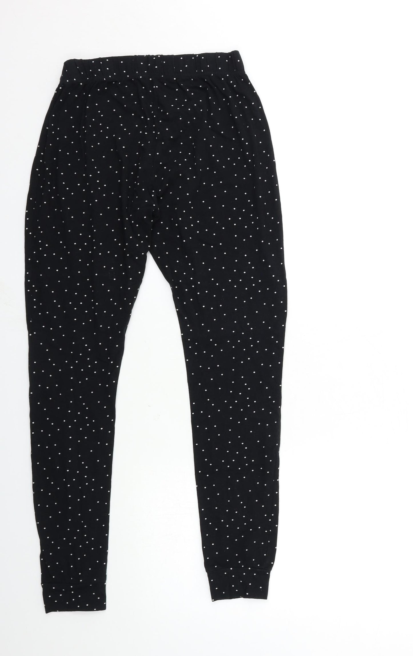 Boux Avenue Womens Black Polka Dot  Top Pyjama Pants Size 12