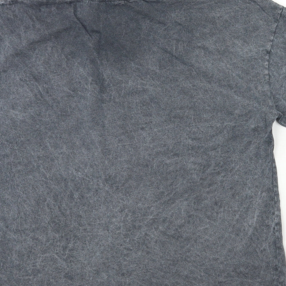 Zara Womens Grey   Basic T-Shirt Size M  - LOONEY TUNES