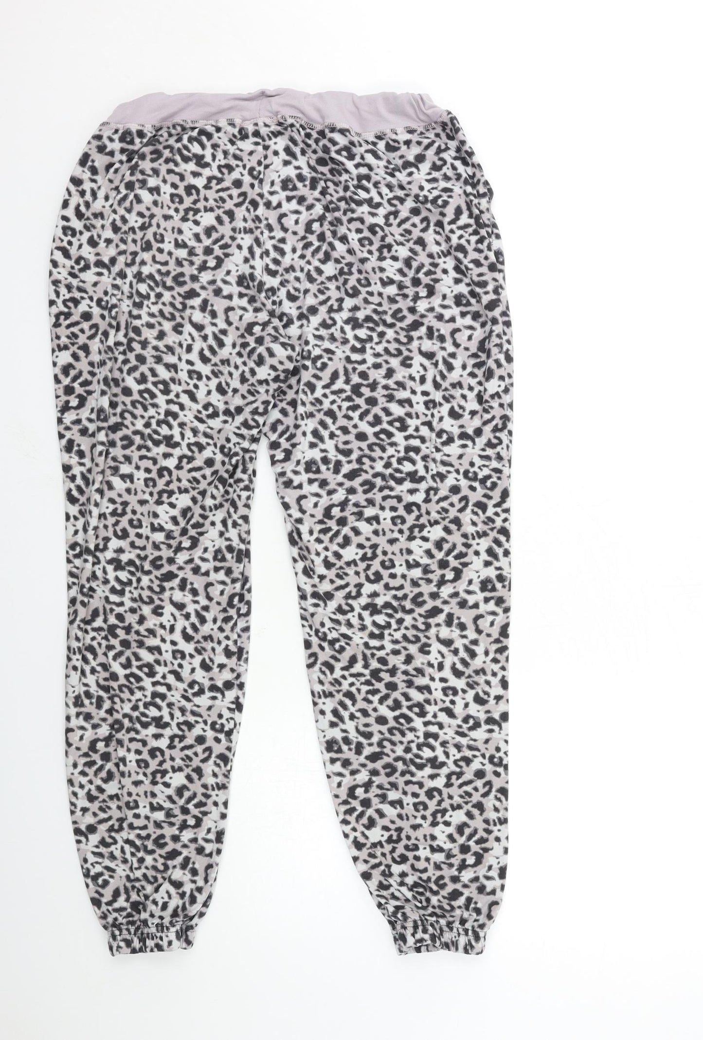 Peacocks Womens Grey Animal Print  Top Lounge Pants Size 10