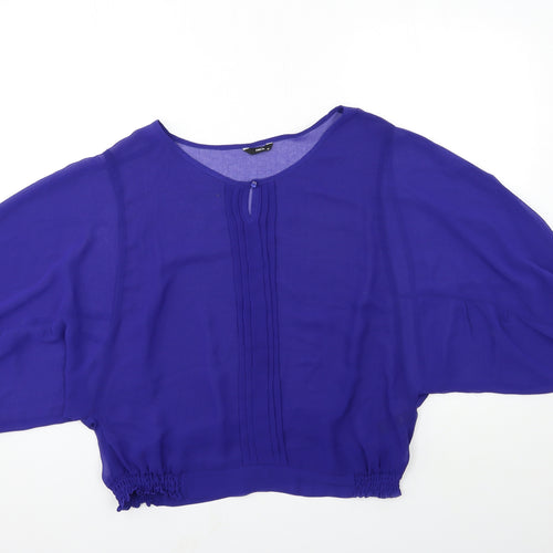 M&Co Womens Blue   Basic Blouse Size 14