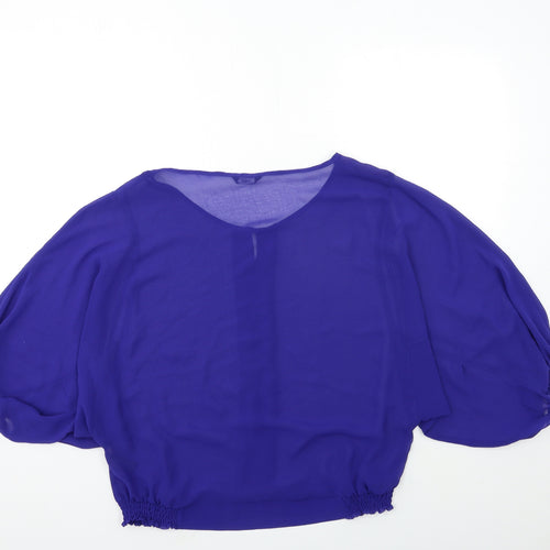 M&Co Womens Blue   Basic Blouse Size 14
