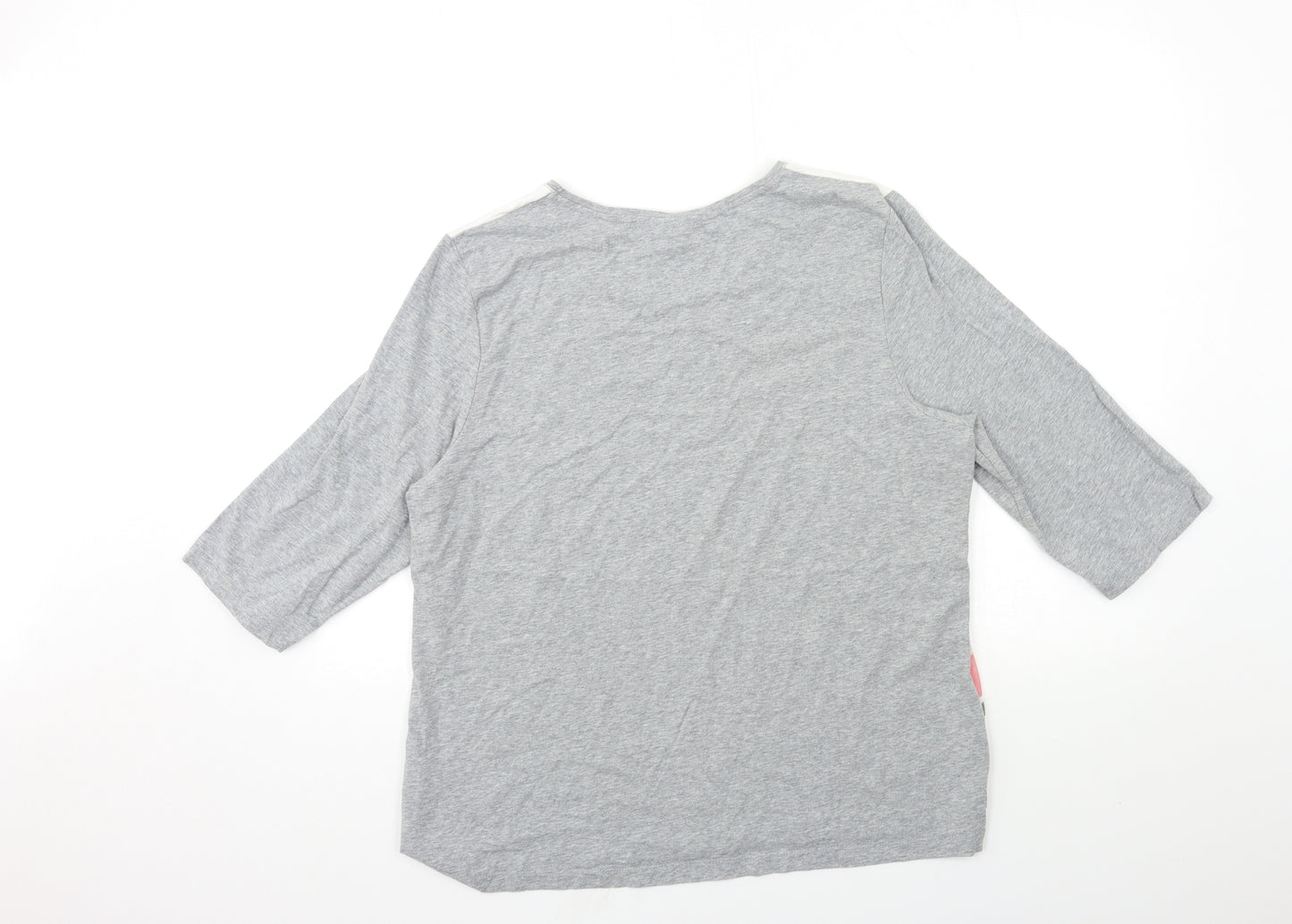 BASSINI Womens Grey   Basic T-Shirt Size 20