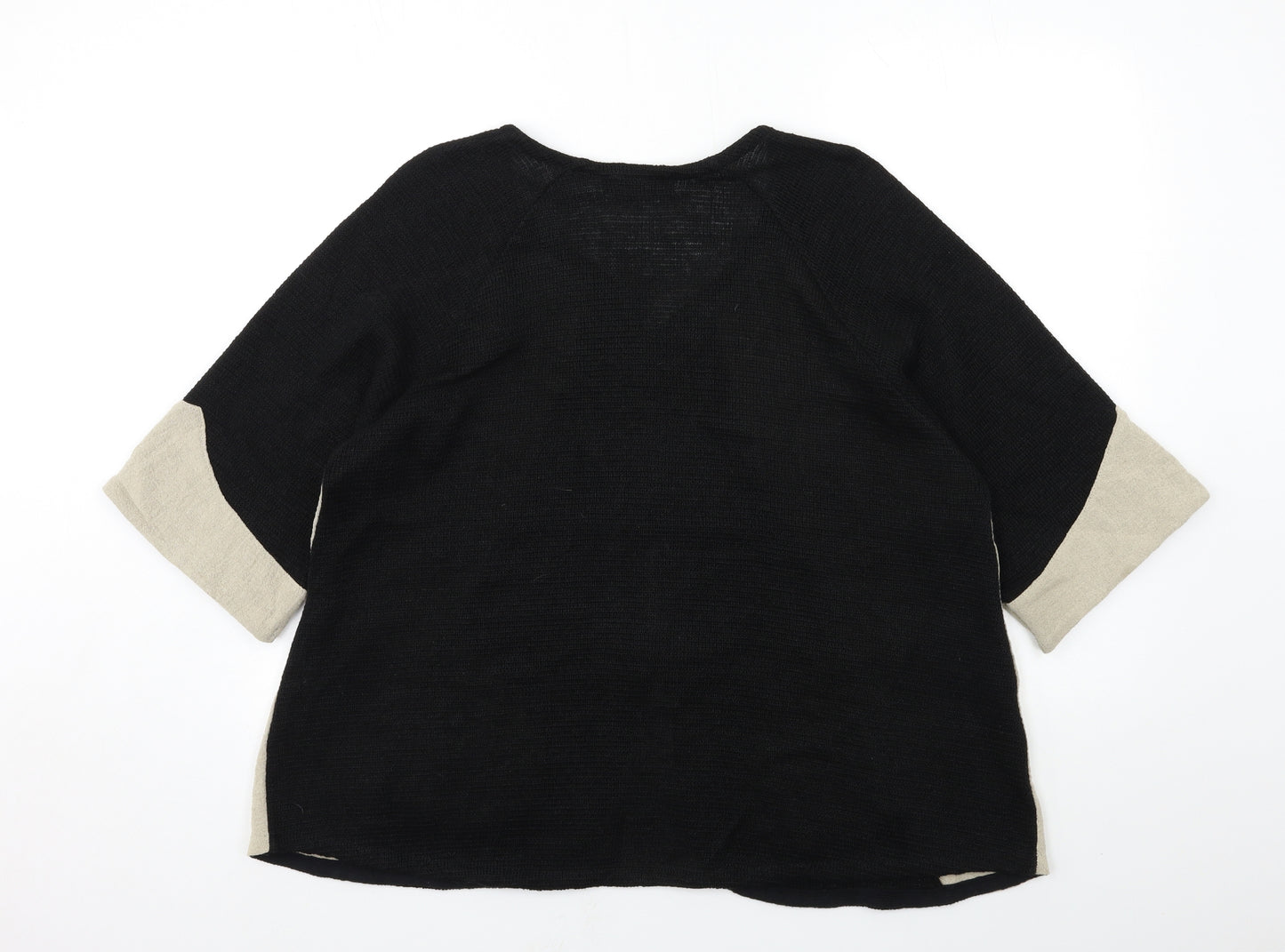 ZELE Womens Black  Knit Cardigan Jumper Size L