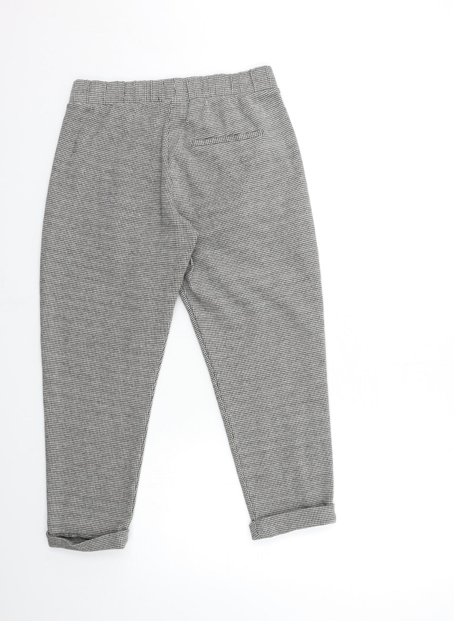 Marks and Spencer Womens Grey Check  Trousers  Size 12 L23 in