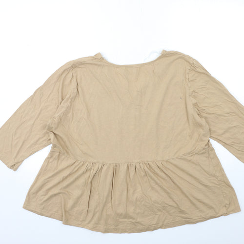 BPC  Womens Brown   Basic T-Shirt Size XL