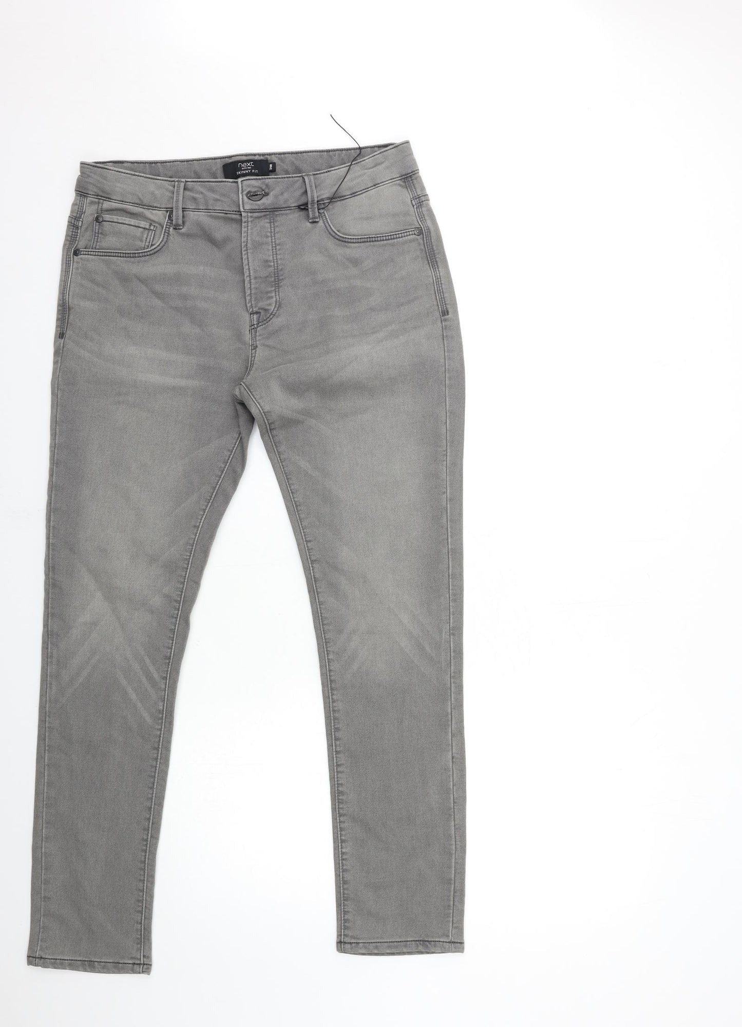 NEXT Mens Grey  Denim Skinny Jeans Size 34 in L29 in