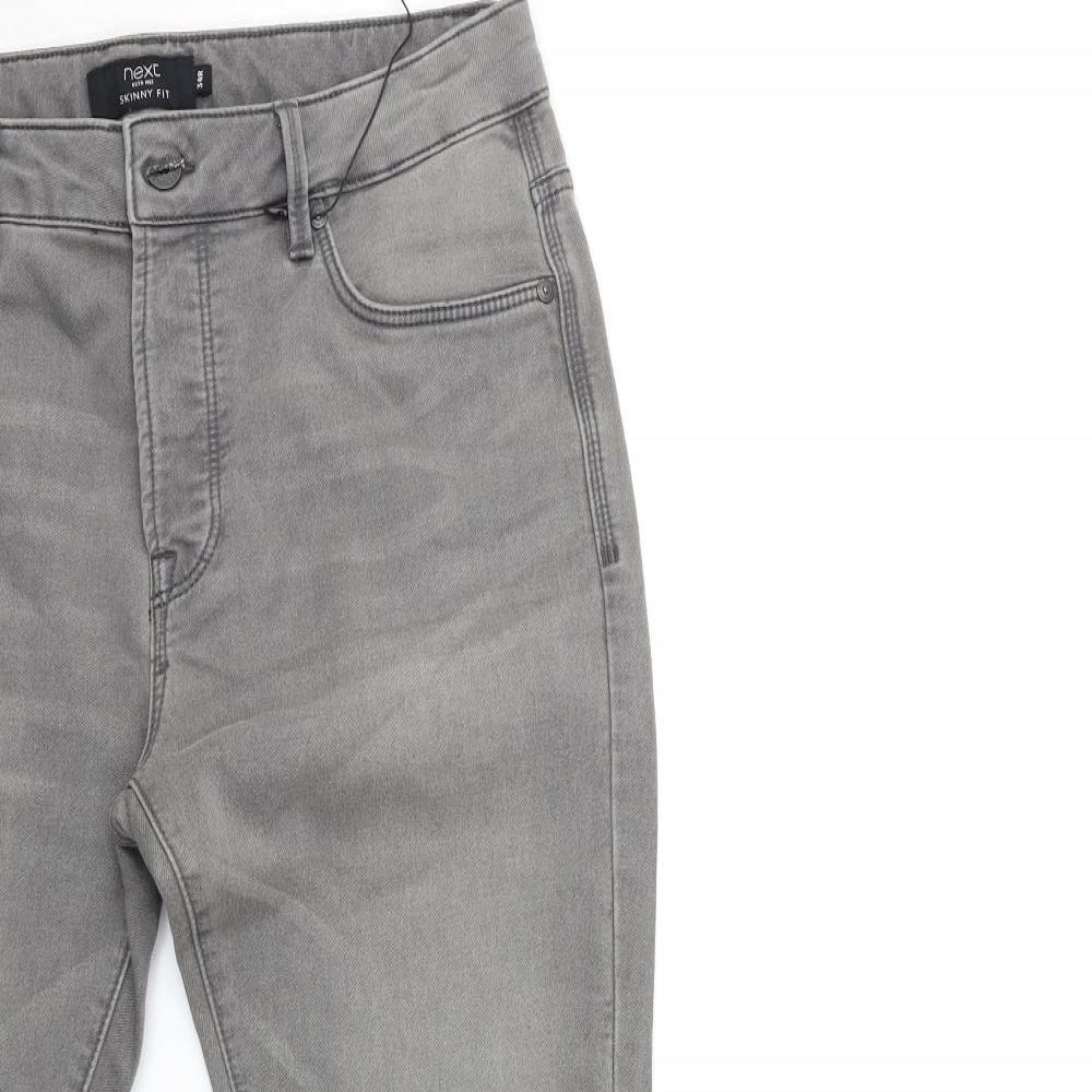 NEXT Mens Grey  Denim Skinny Jeans Size 34 in L29 in