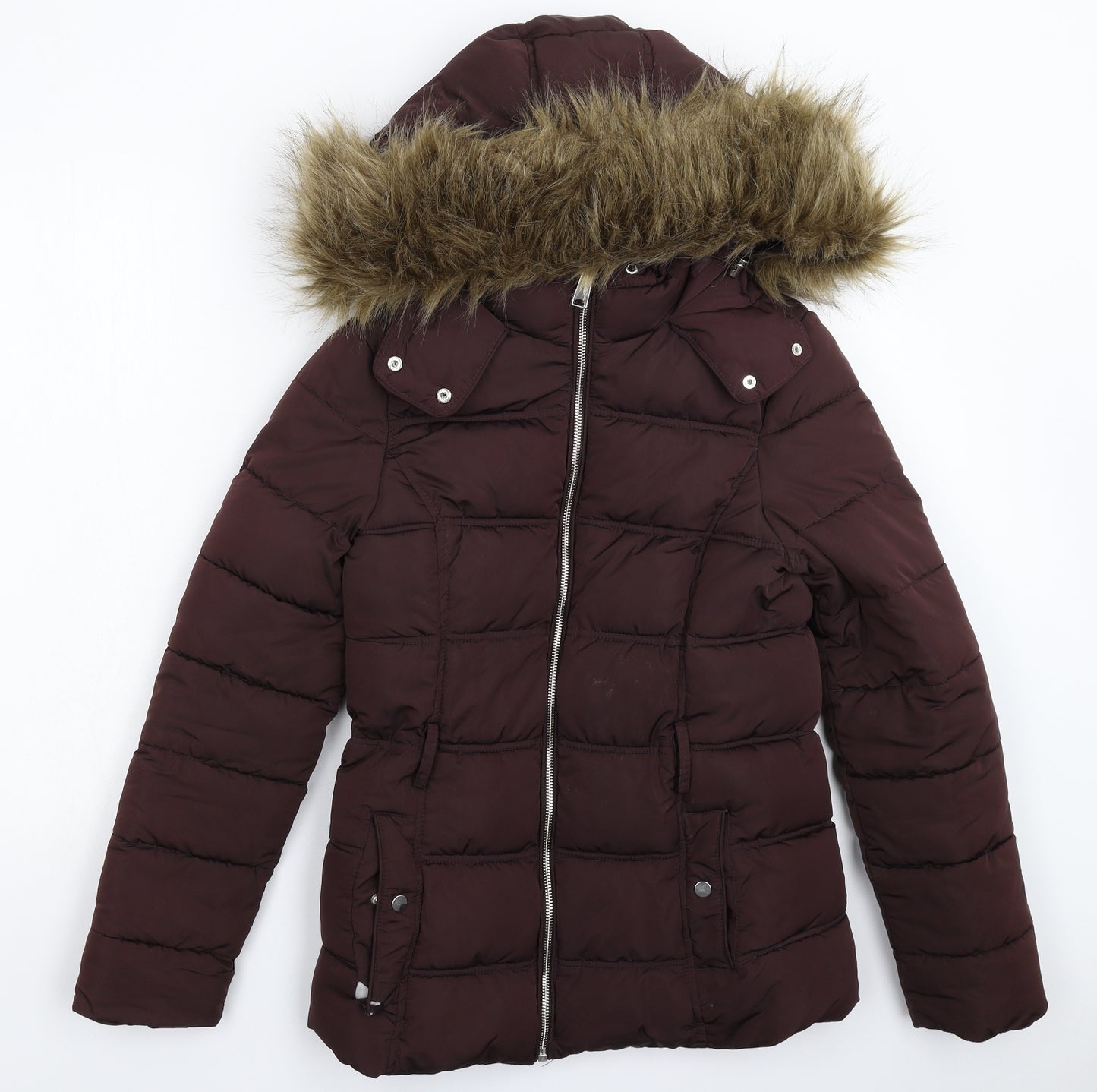 New Look Womens Grey   Puffer Jacket Coat Size 6