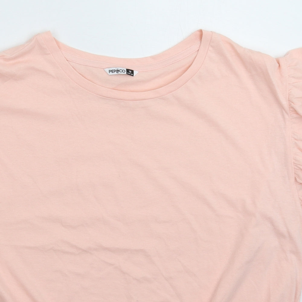 Pep&Co Womens Pink   Basic T-Shirt Size 18