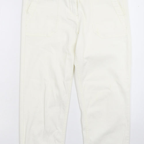 NEXT Womens White  Denim Straight Jeans Size 10 L25 in