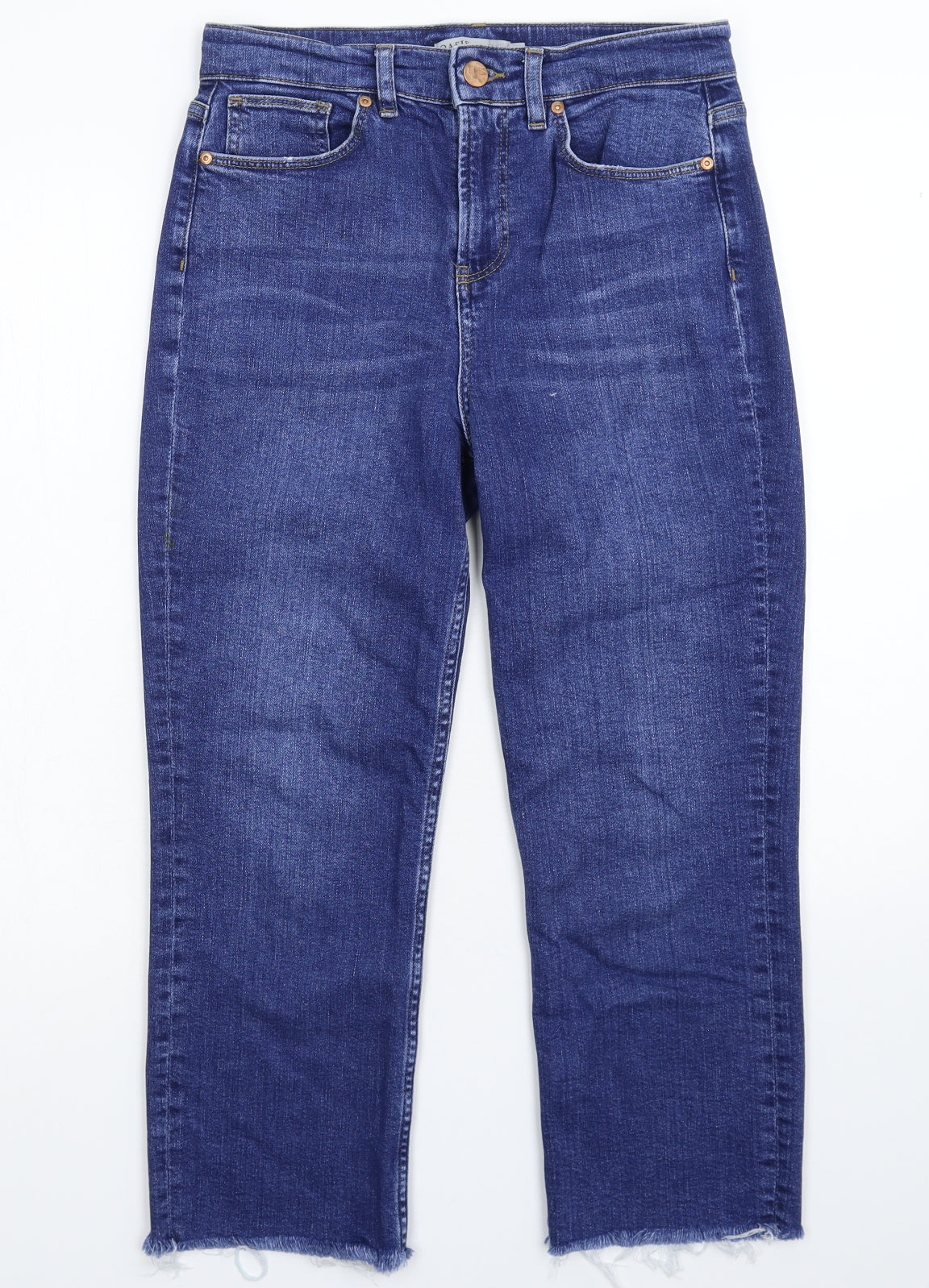 Oasis Womens Blue  Denim Cropped Jeans Size 10 L23 in