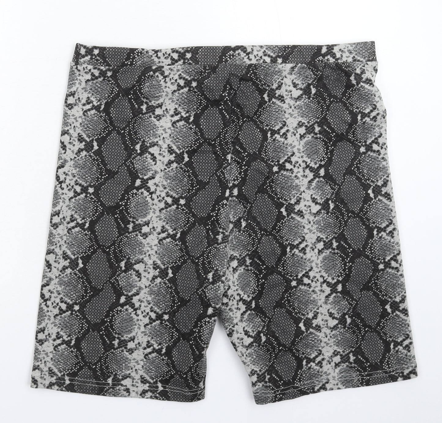 Missguided Womens Grey Animal Print  Compression Shorts Size 22