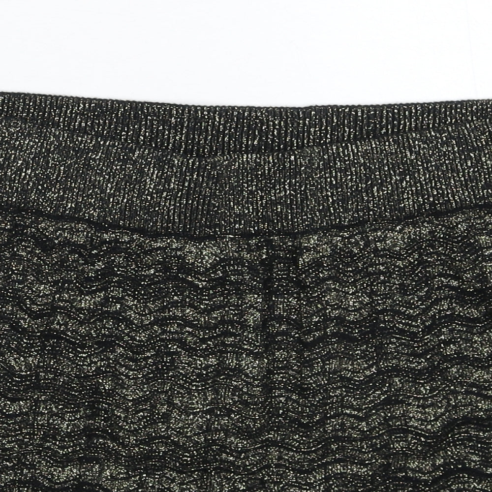 Atmosphere Womens Gold  Knit Mini Skirt Size 12