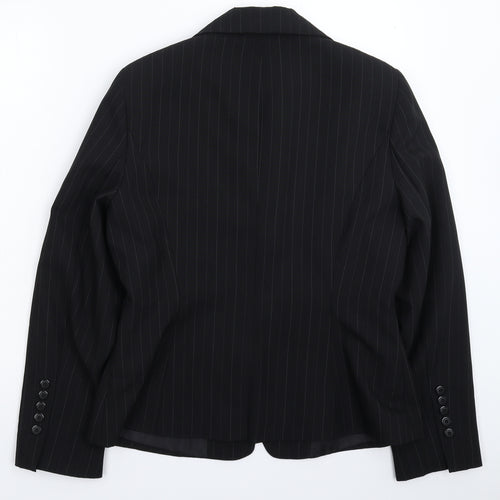 Atmosphere Womens Black Striped  Jacket Suit Jacket Size 14
