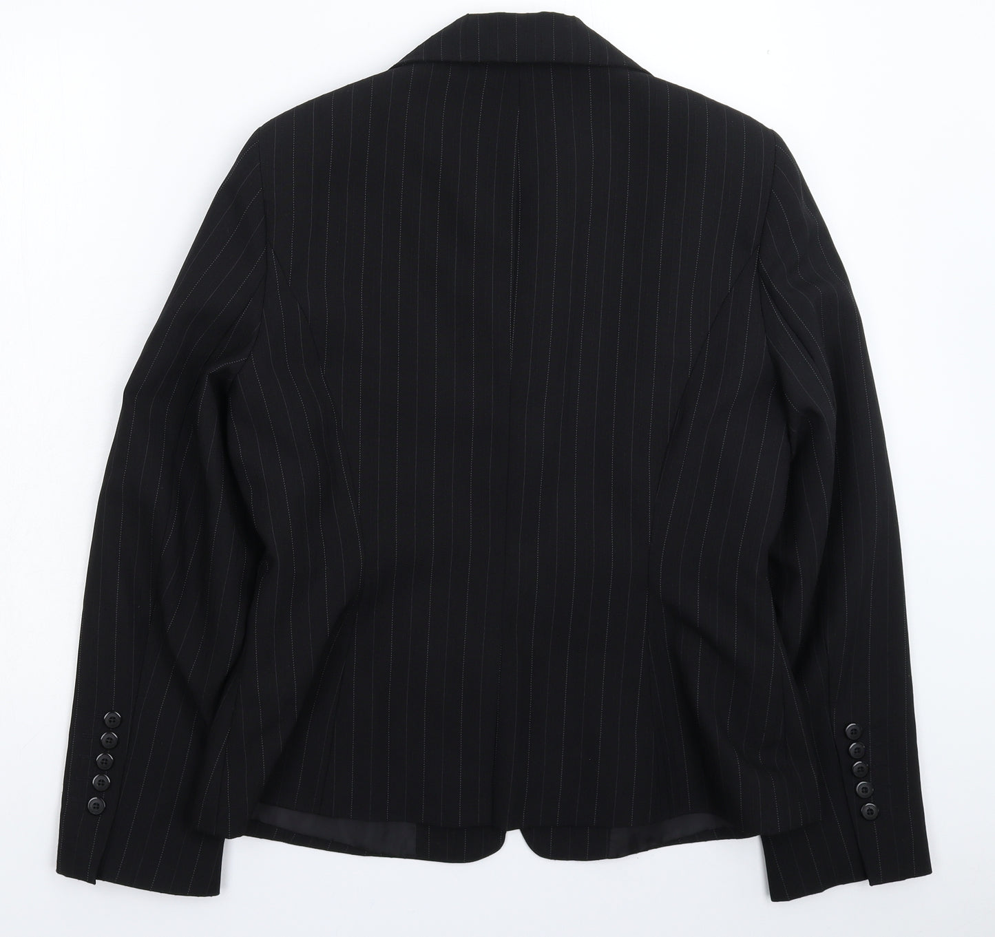 Atmosphere Womens Black Striped  Jacket Suit Jacket Size 14
