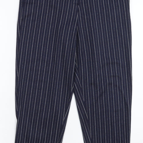 TU Womens Blue Striped  Trousers  Size 10 L25 in