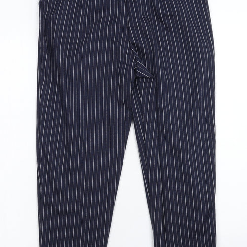 TU Womens Blue Striped  Trousers  Size 10 L25 in