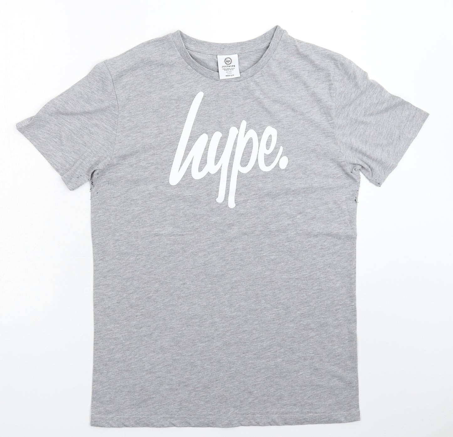 Hype Mens Grey    T-Shirt Size M
