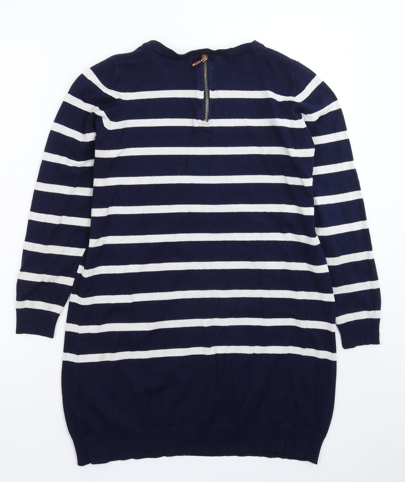 Intuition Womens Blue Striped Knit Pullover Jumper Size 14