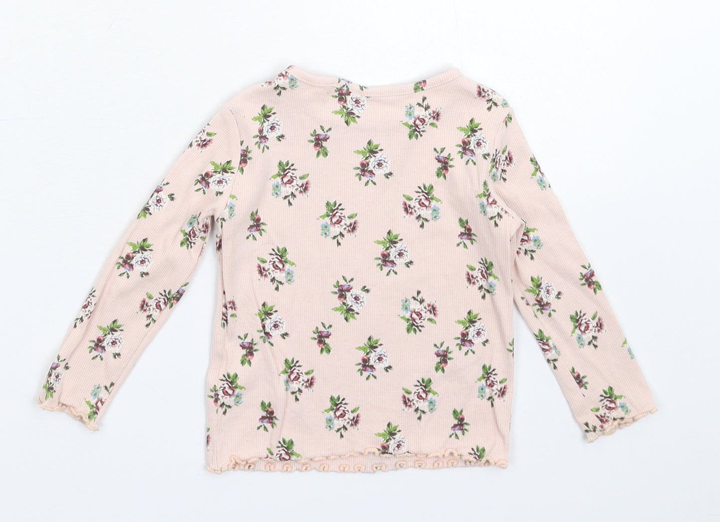 NEXT Girls Pink Floral  Basic T-Shirt Size 9-12 Months