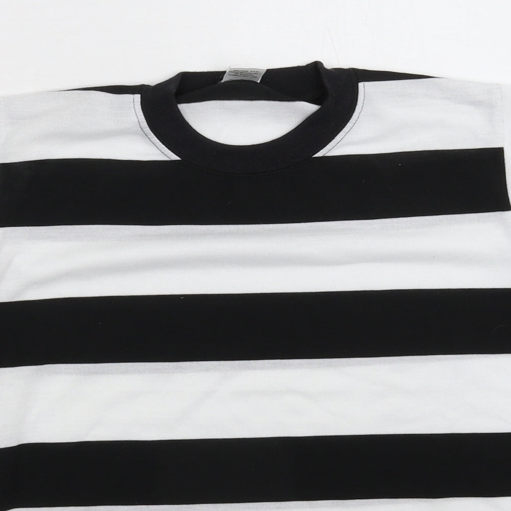 Preworn Womens Multicoloured Striped  Basic T-Shirt Size S