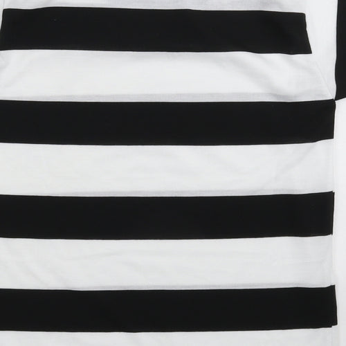 Preworn Womens Multicoloured Striped  Basic T-Shirt Size S