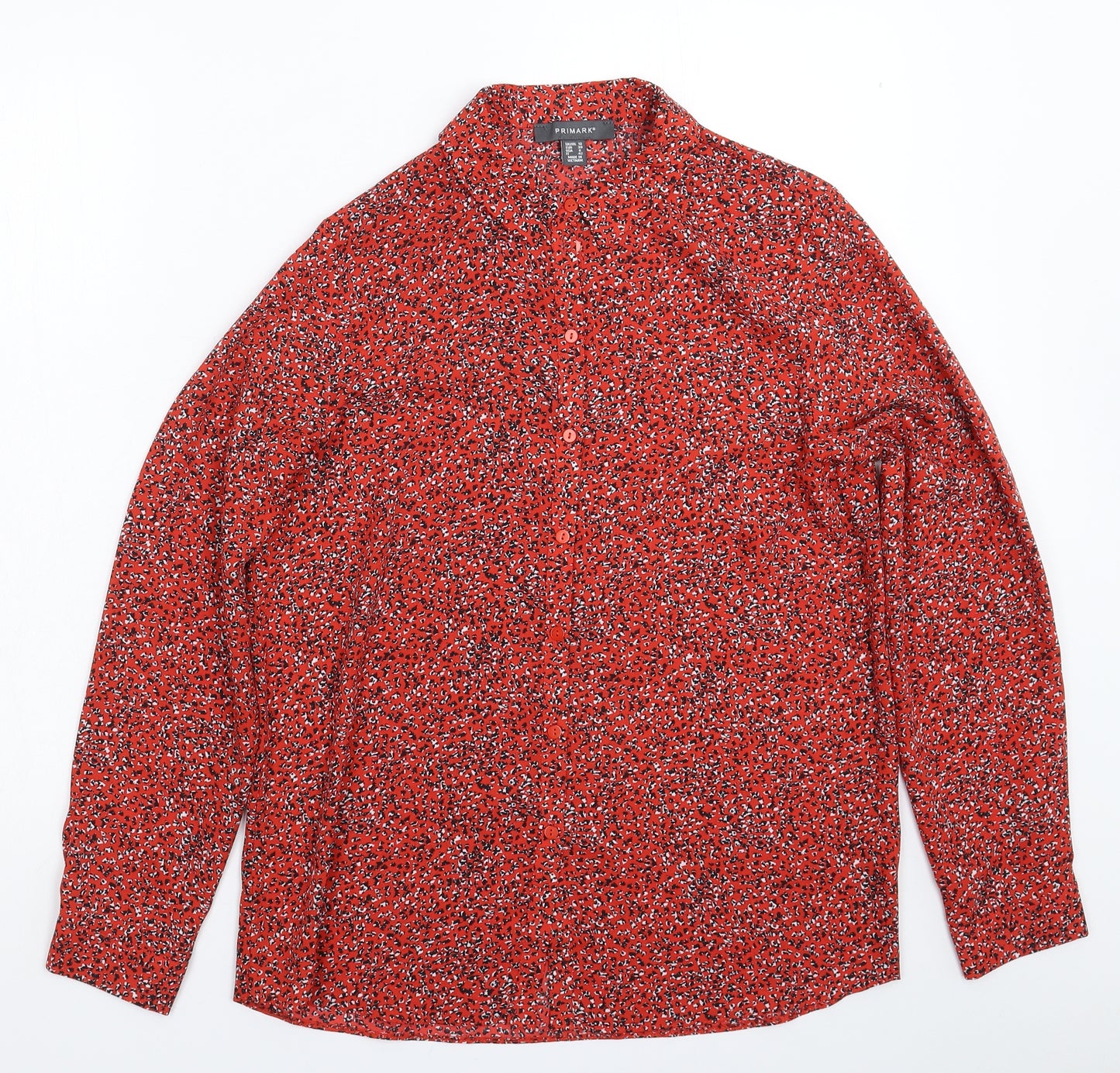 Primark Womens Red   Basic Button-Up Size 10