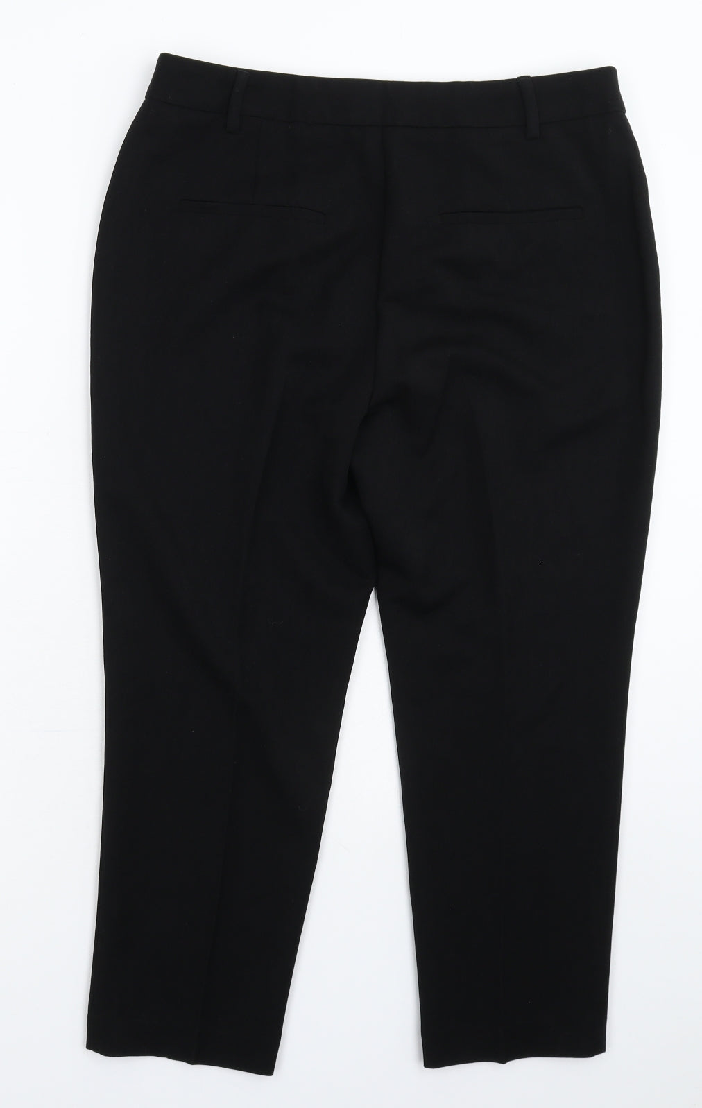 Papaya Womens Black   Cropped Trousers Size 12 L23 in