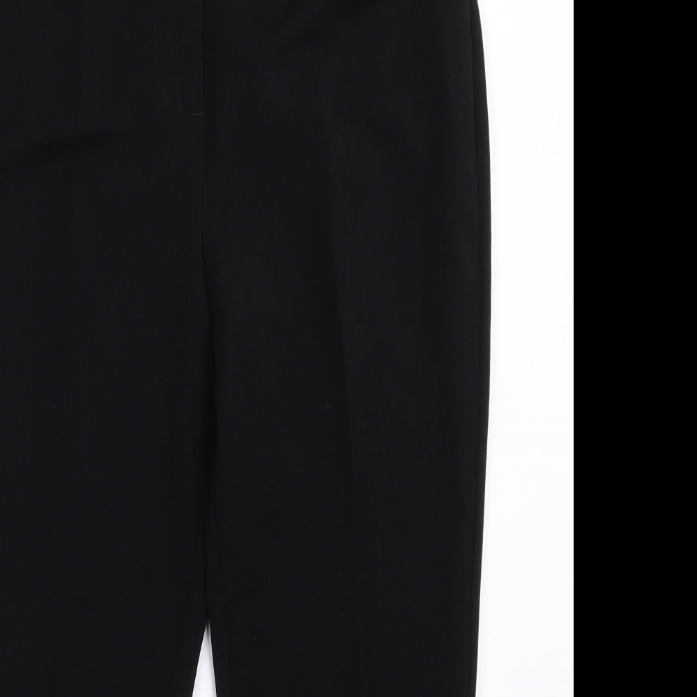 Papaya Womens Black   Cropped Trousers Size 12 L23 in