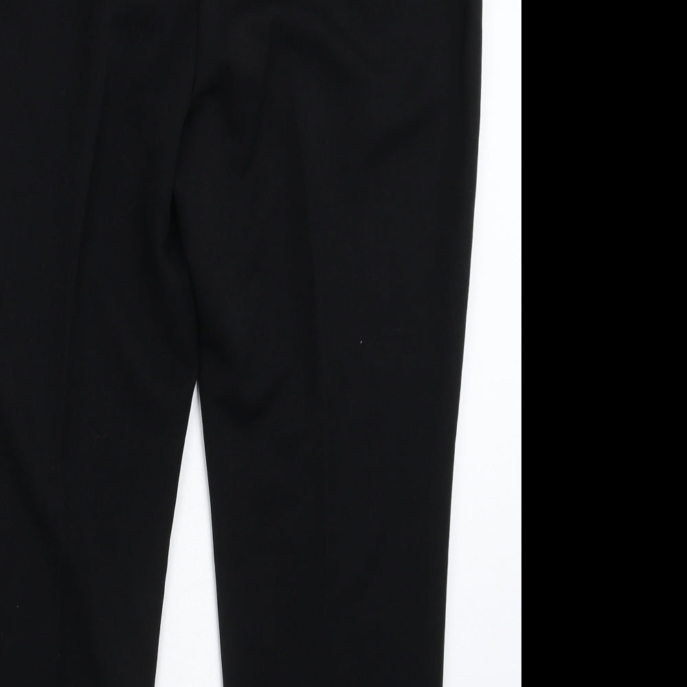 Papaya Womens Black   Cropped Trousers Size 12 L23 in